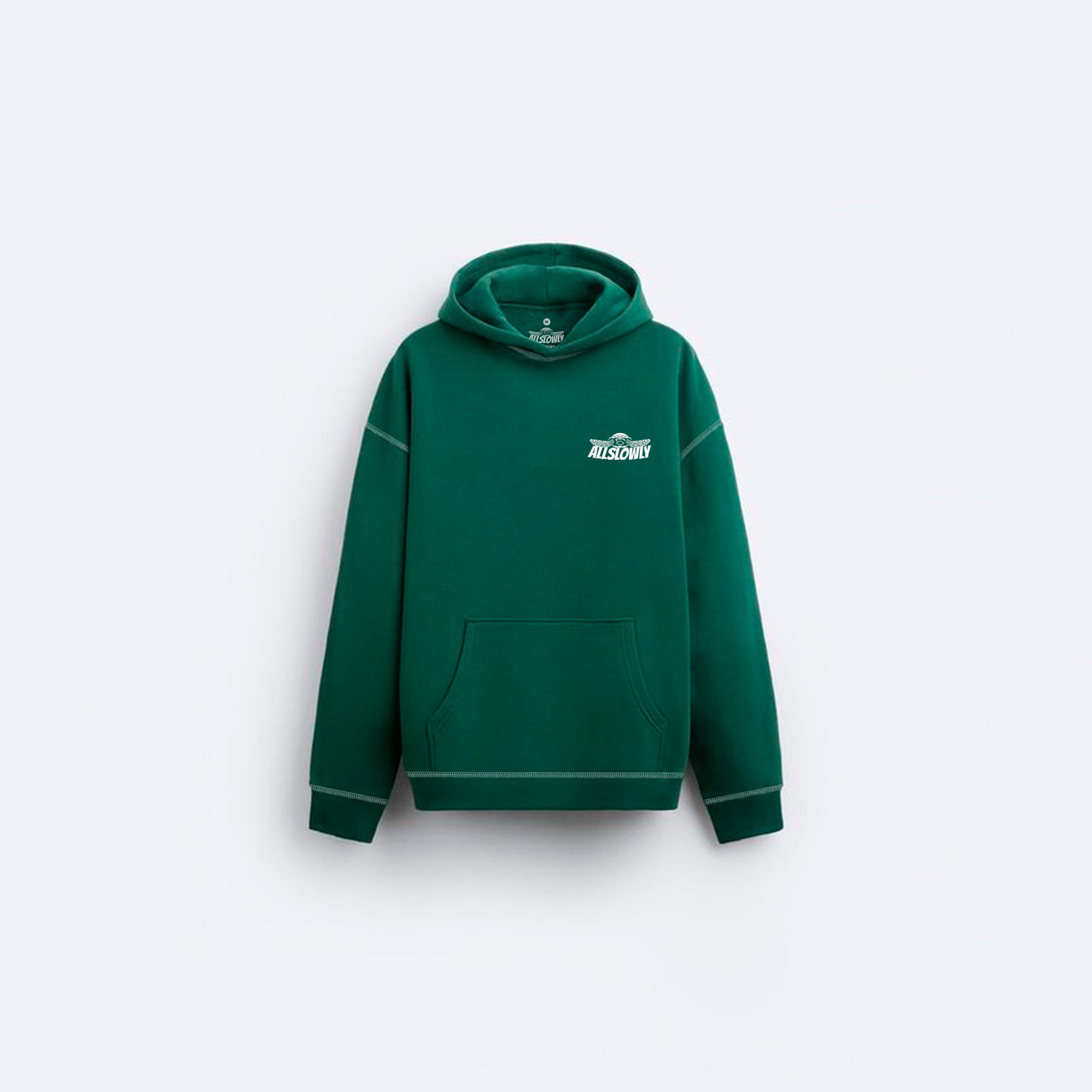 Basic green hoodie hotsell